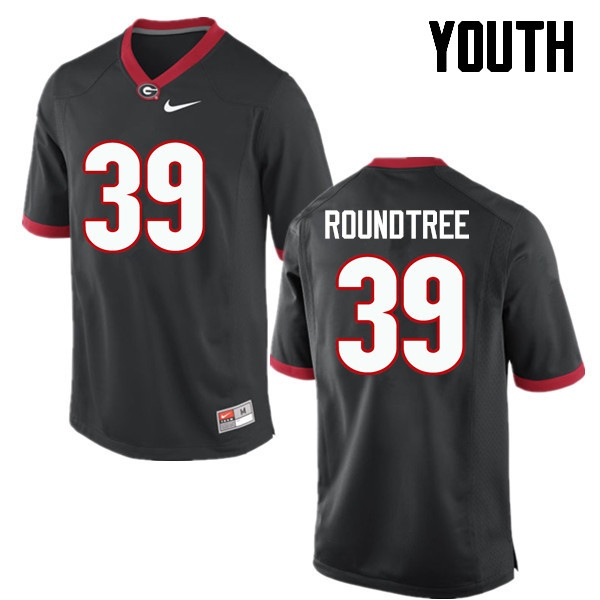 Youth Georgia Bulldogs #39 Rashad Roundtree College Football Jerseys-Black
